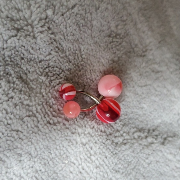 Pair of two new plastic and surgical steel belly navel rings - Picture 3 of 3